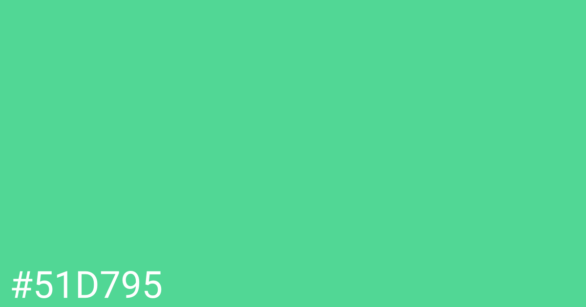 Hex color #51d795 graphic