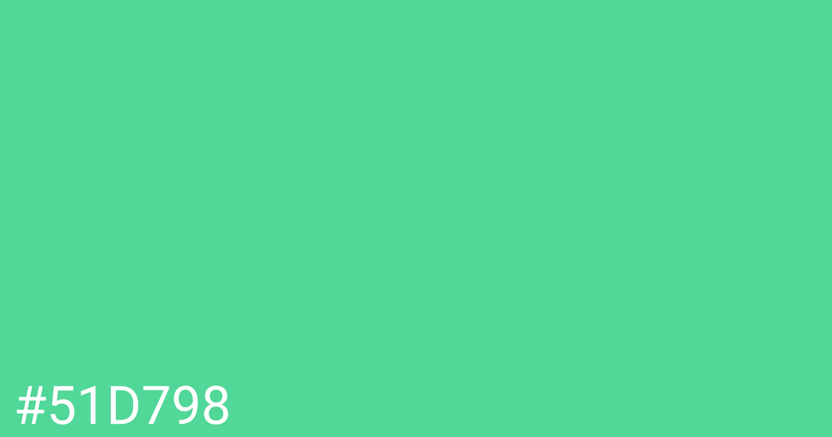 Hex color #51d798 graphic