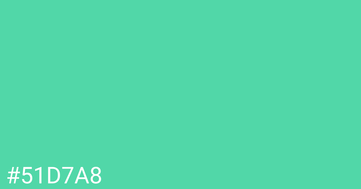 Hex color #51d7a8 graphic