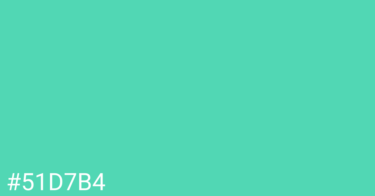 Hex color #51d7b4 graphic