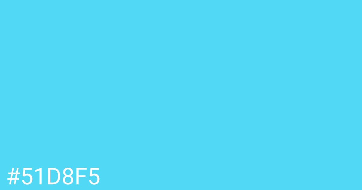 Hex color #51d8f5 graphic