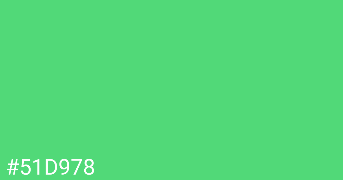 Hex color #51d978 graphic