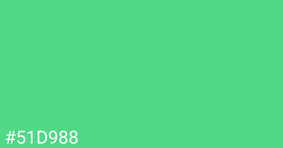 Hex color #51d988 graphic