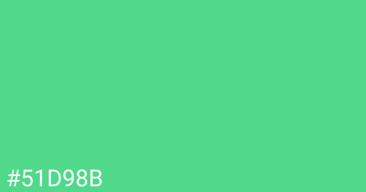 Hex color #51d98b graphic