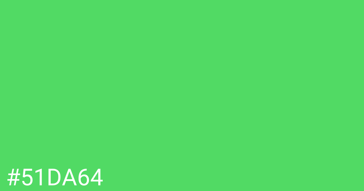 Hex color #51da64 graphic