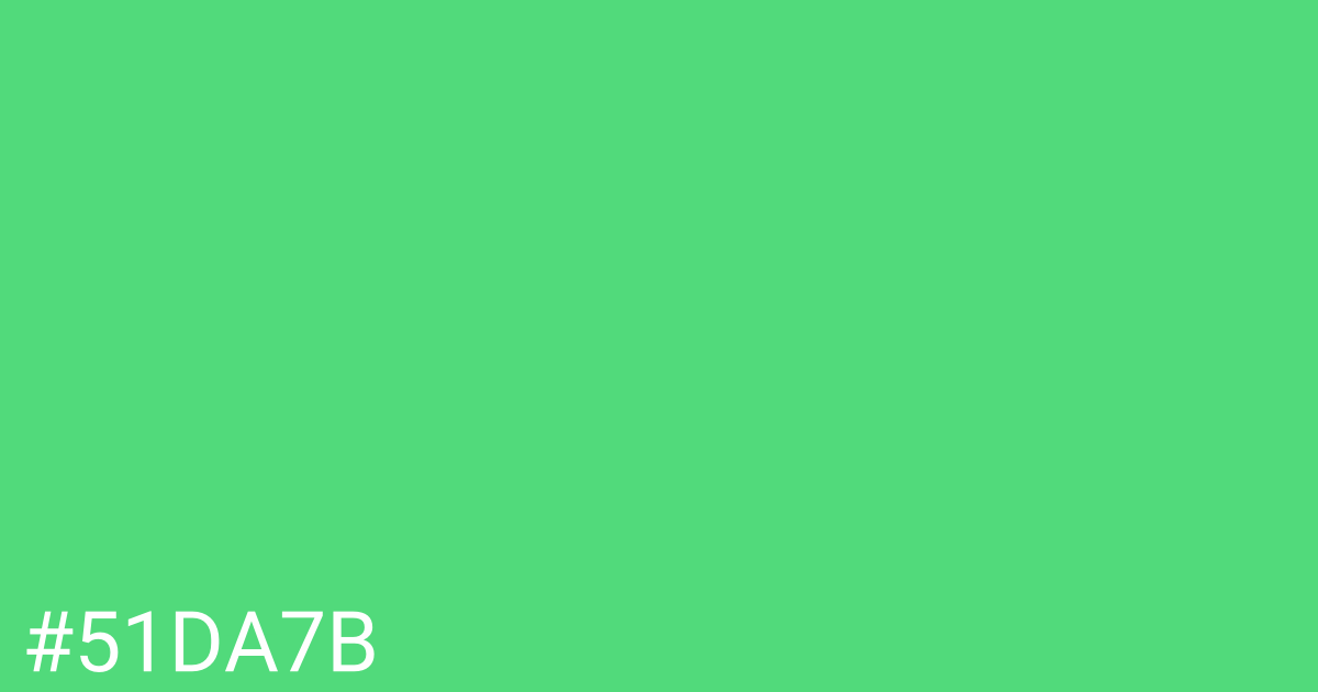 Hex color #51da7b graphic