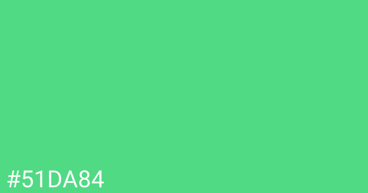 Hex color #51da84 graphic