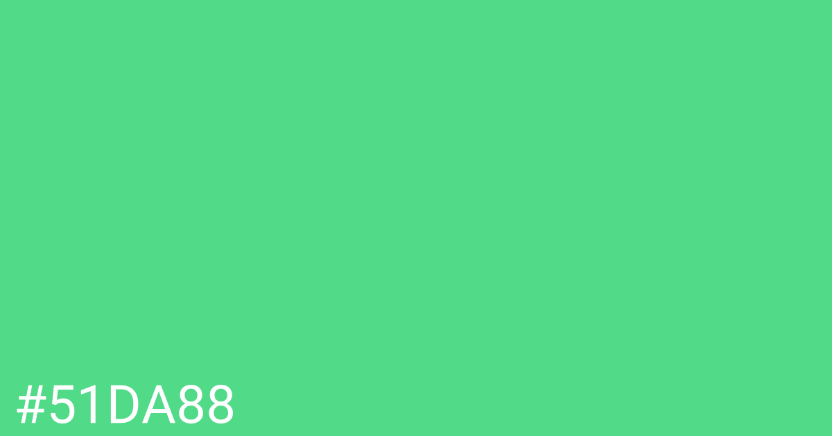 Hex color #51da88 graphic