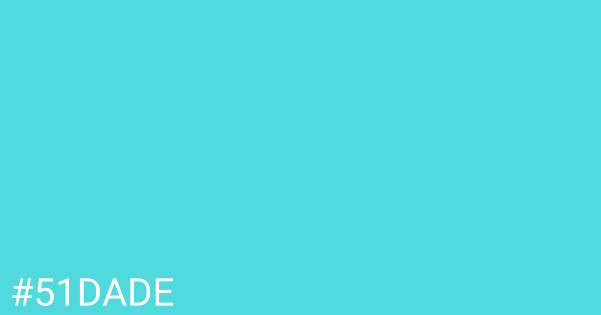 Hex color #51dade graphic
