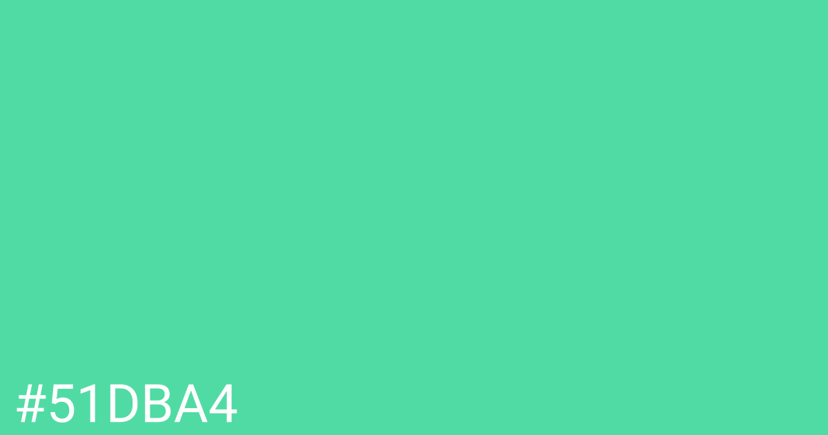 Hex color #51dba4 graphic