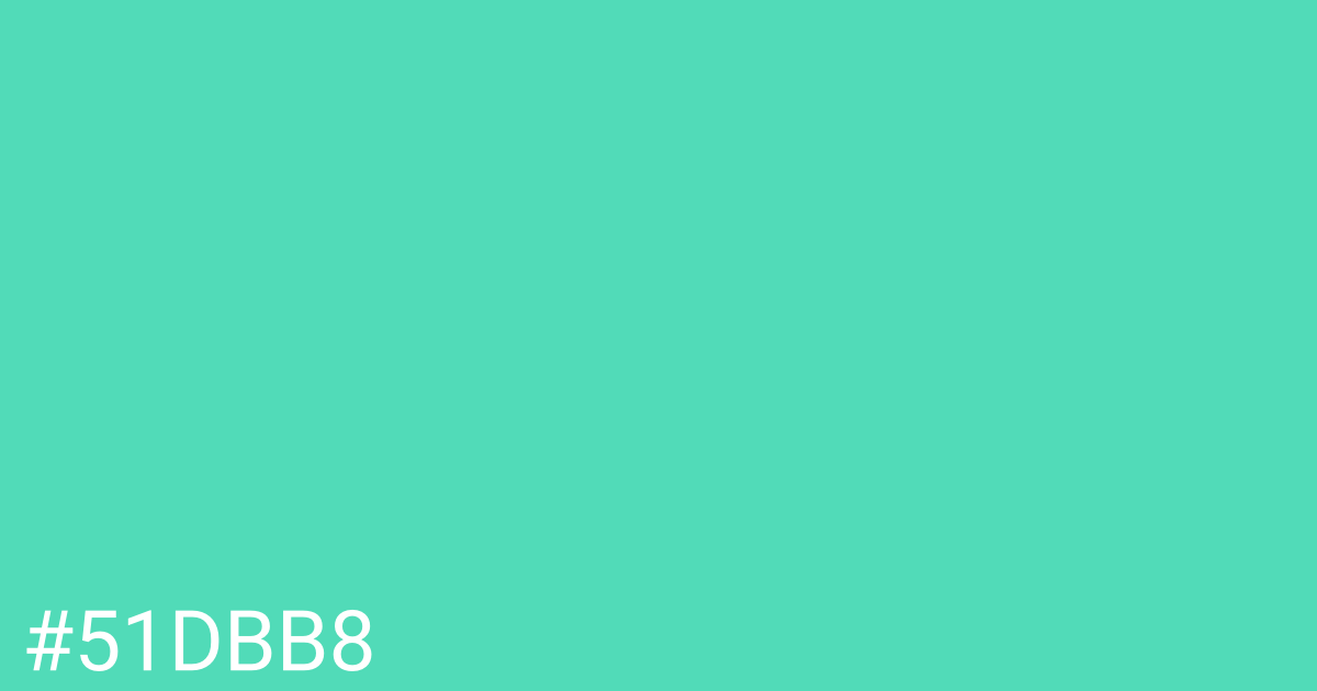 Hex color #51dbb8 graphic