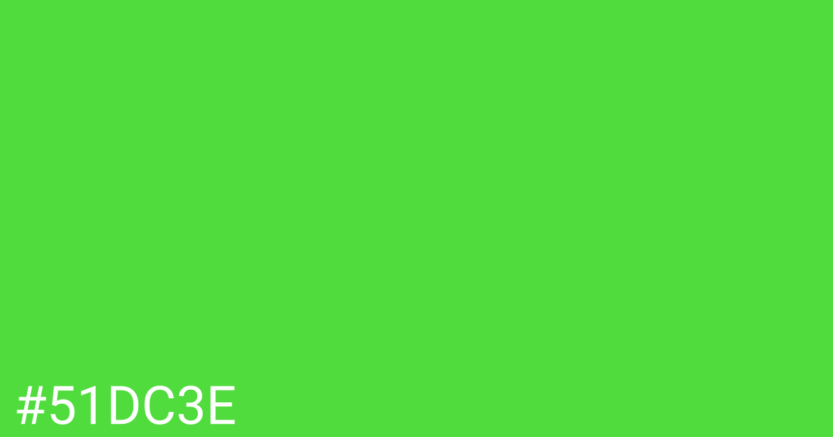 Hex color #51dc3e graphic