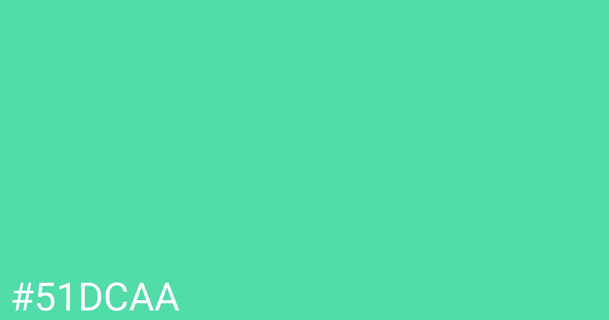 Hex color #51dcaa graphic