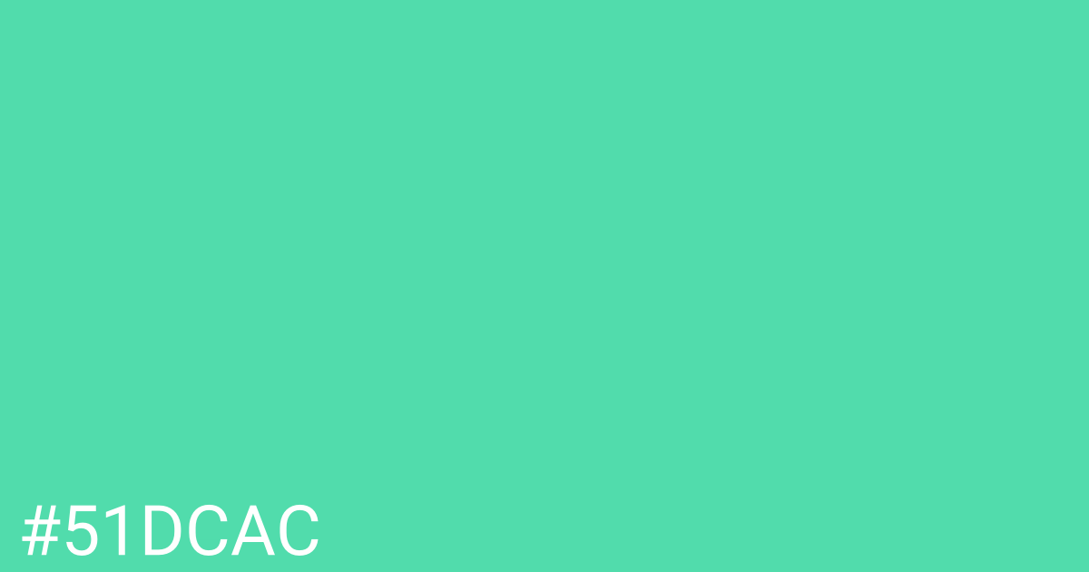 Hex color #51dcac graphic