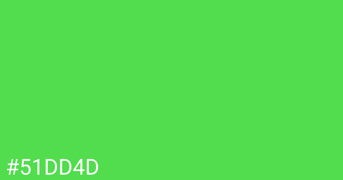 Hex color #51dd4d graphic