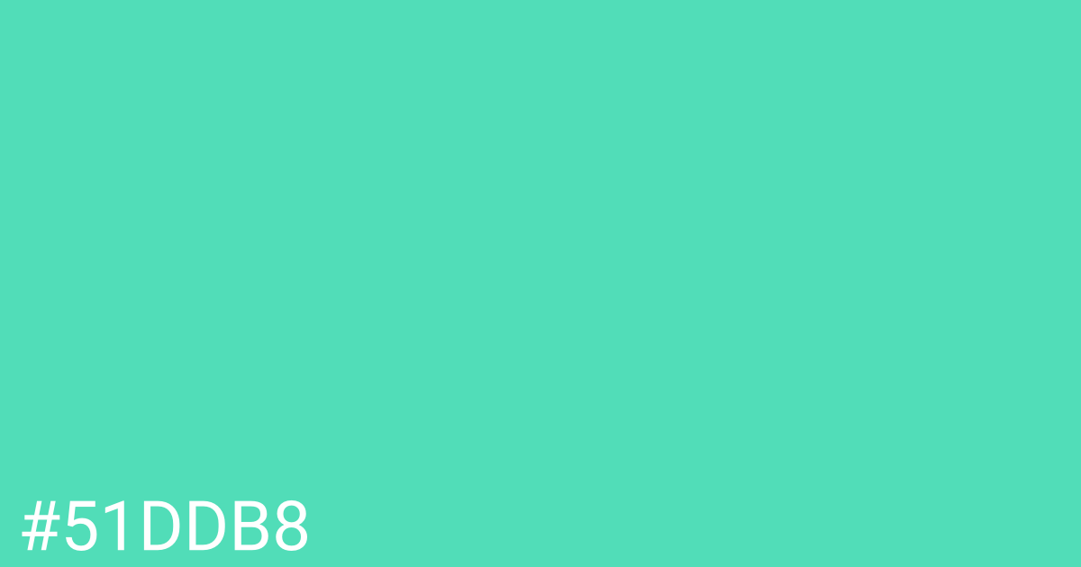 Hex color #51ddb8 graphic