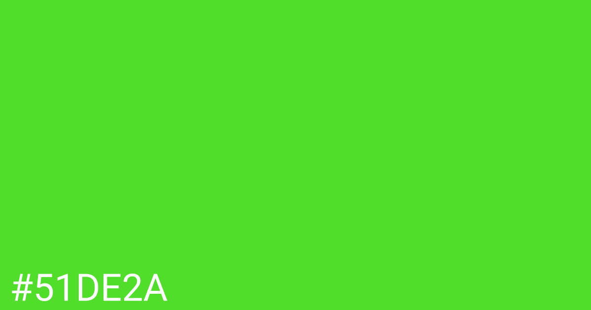 Hex color #51de2a graphic