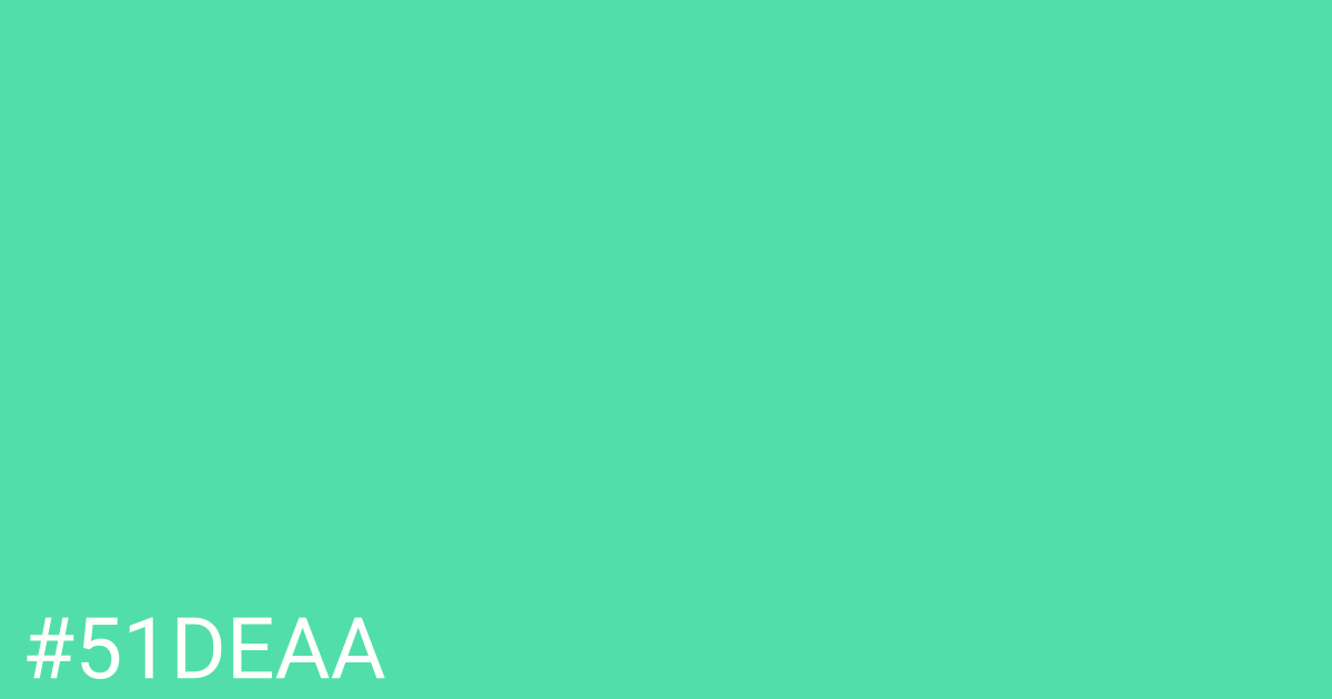 Hex color #51deaa graphic