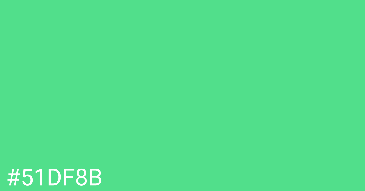Hex color #51df8b graphic
