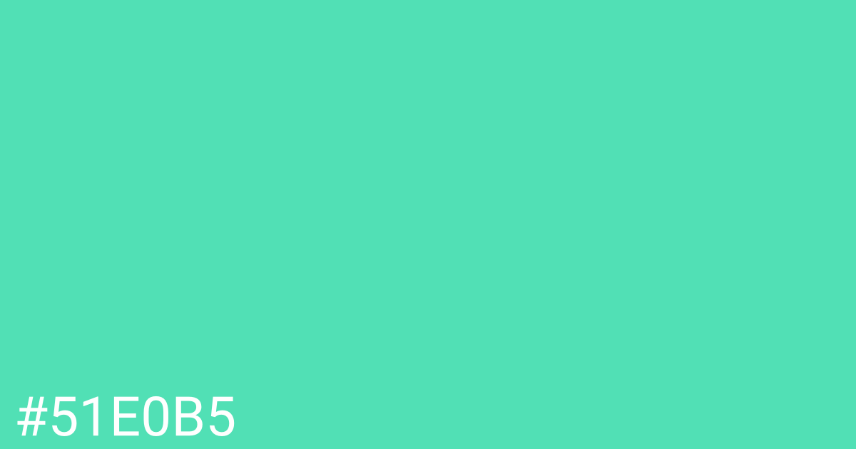 Hex color #51e0b5 graphic