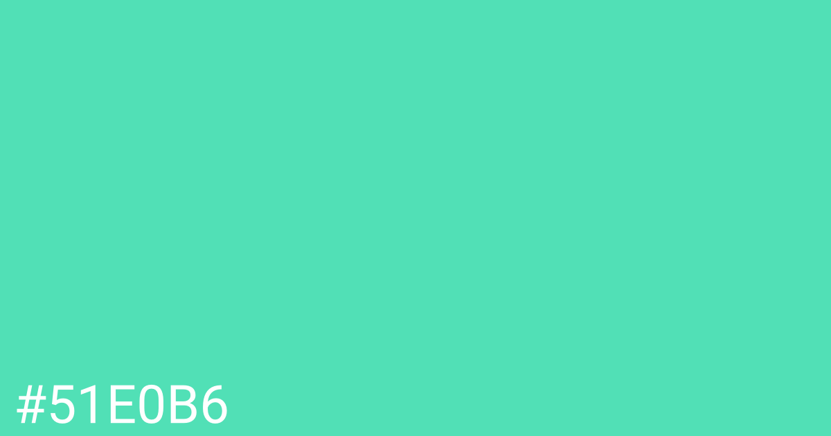 Hex color #51e0b6 graphic