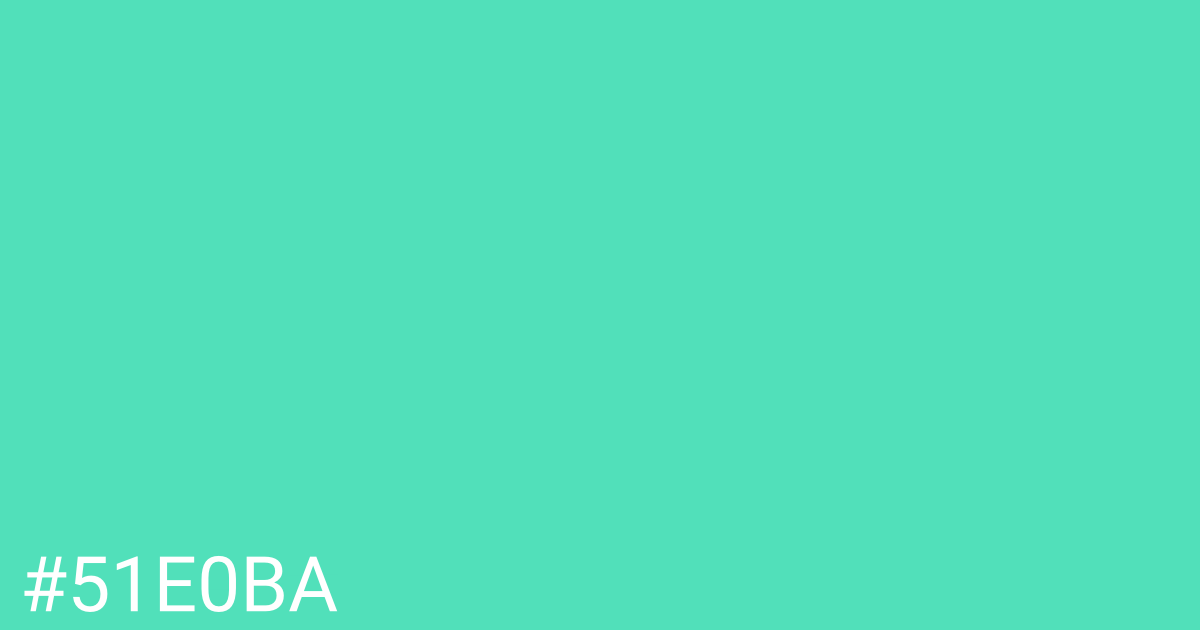 Hex color #51e0ba graphic