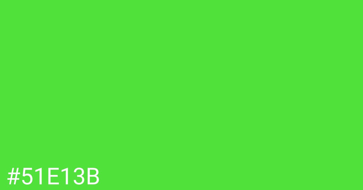 Hex color #51e13b graphic