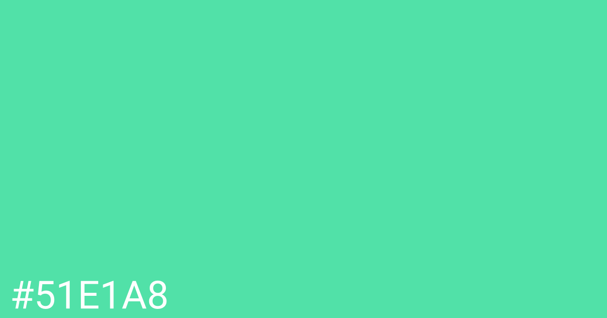 Hex color #51e1a8 graphic