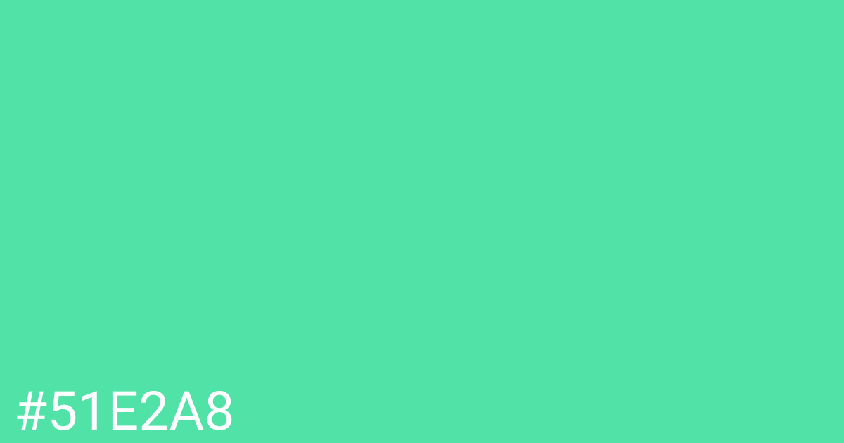 Hex color #51e2a8 graphic