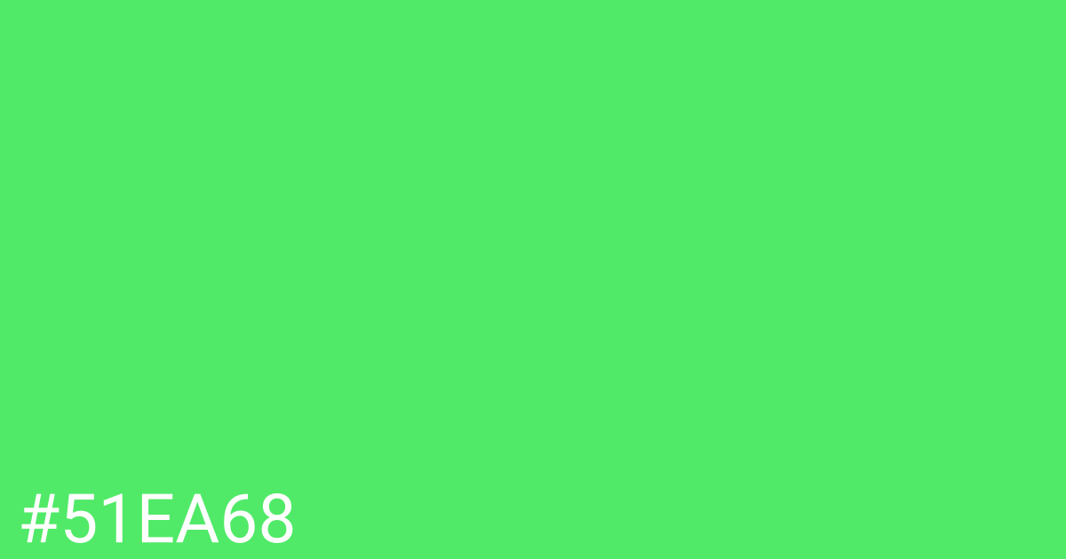 Hex color #51ea68 graphic