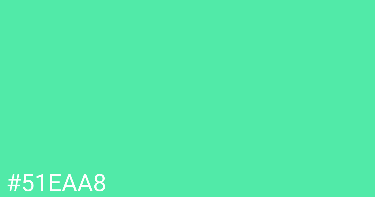 Hex color #51eaa8 graphic