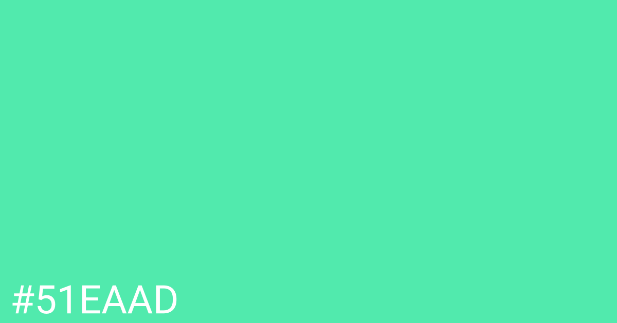 Hex color #51eaad graphic