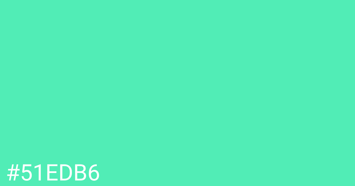 Hex color #51edb6 graphic