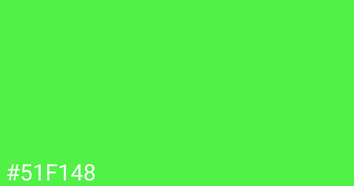 Hex color #51f148 graphic