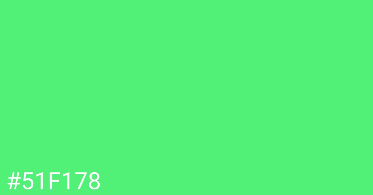 Hex color #51f178 graphic