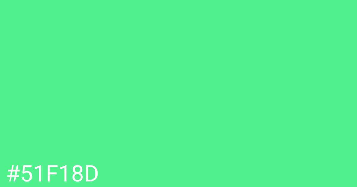 Hex color #51f18d graphic