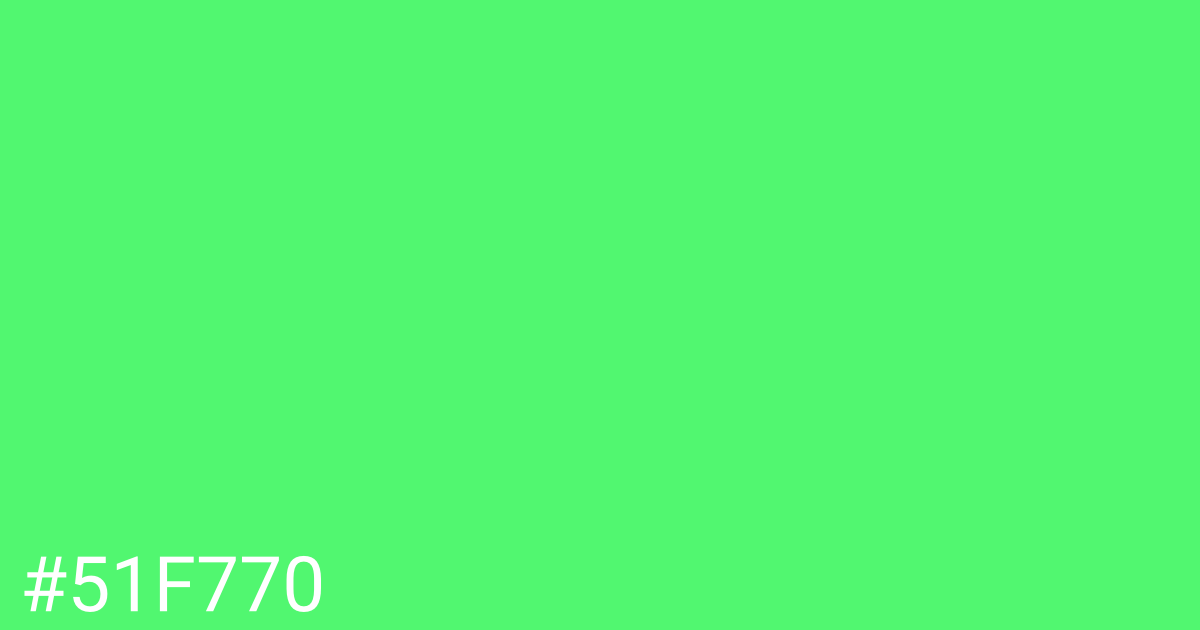 Hex color #51f770 graphic