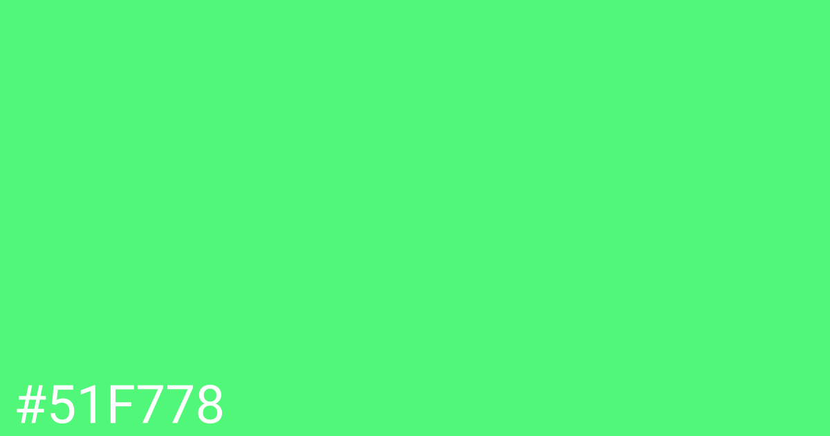 Hex color #51f778 graphic