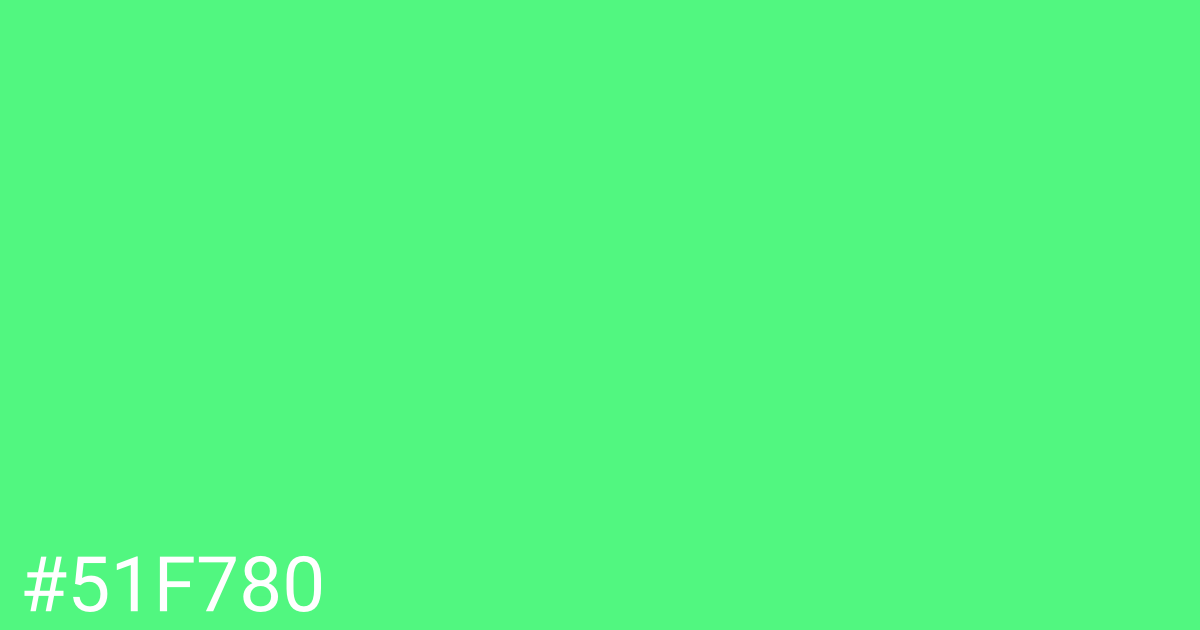 Hex color #51f780 graphic