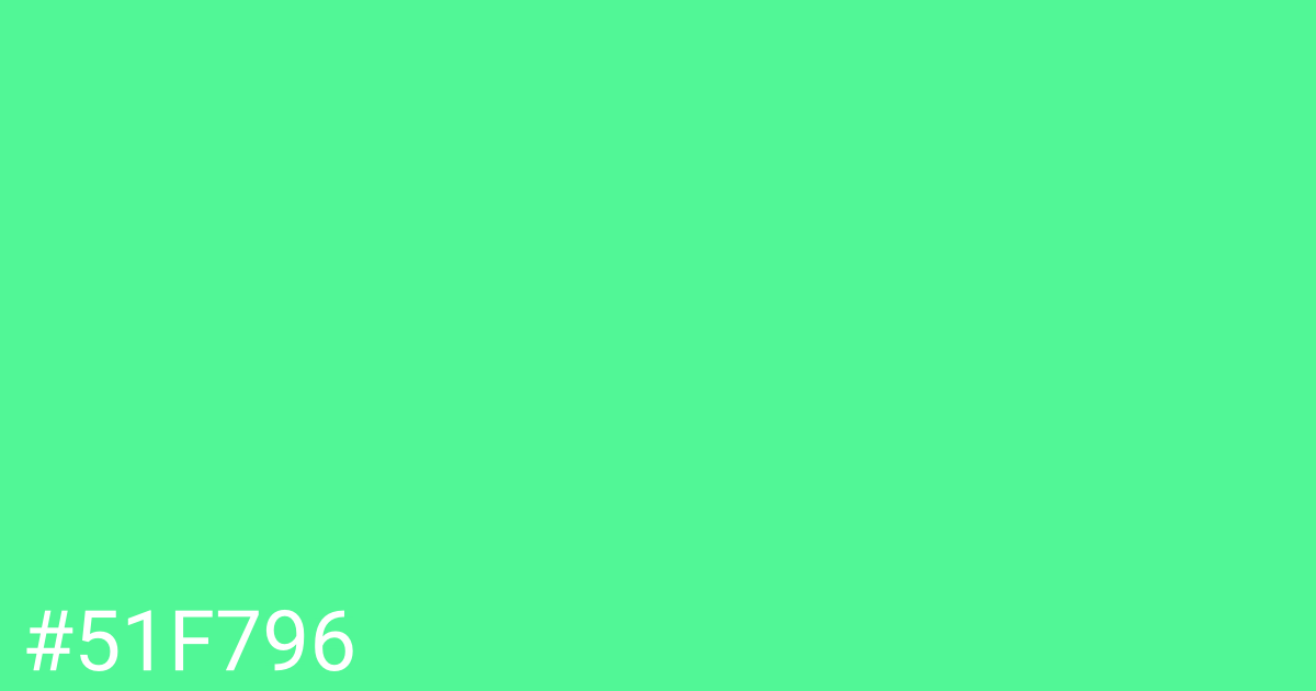 Hex color #51f796 graphic