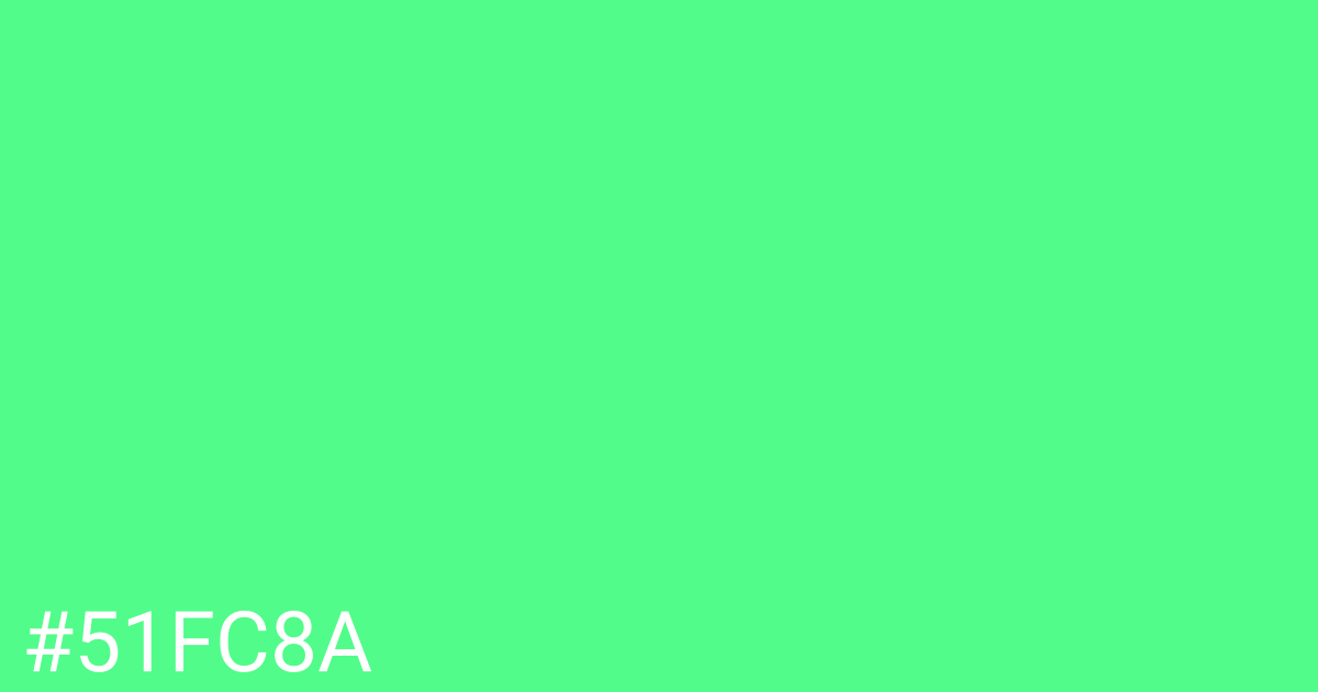 Hex color #51fc8a graphic
