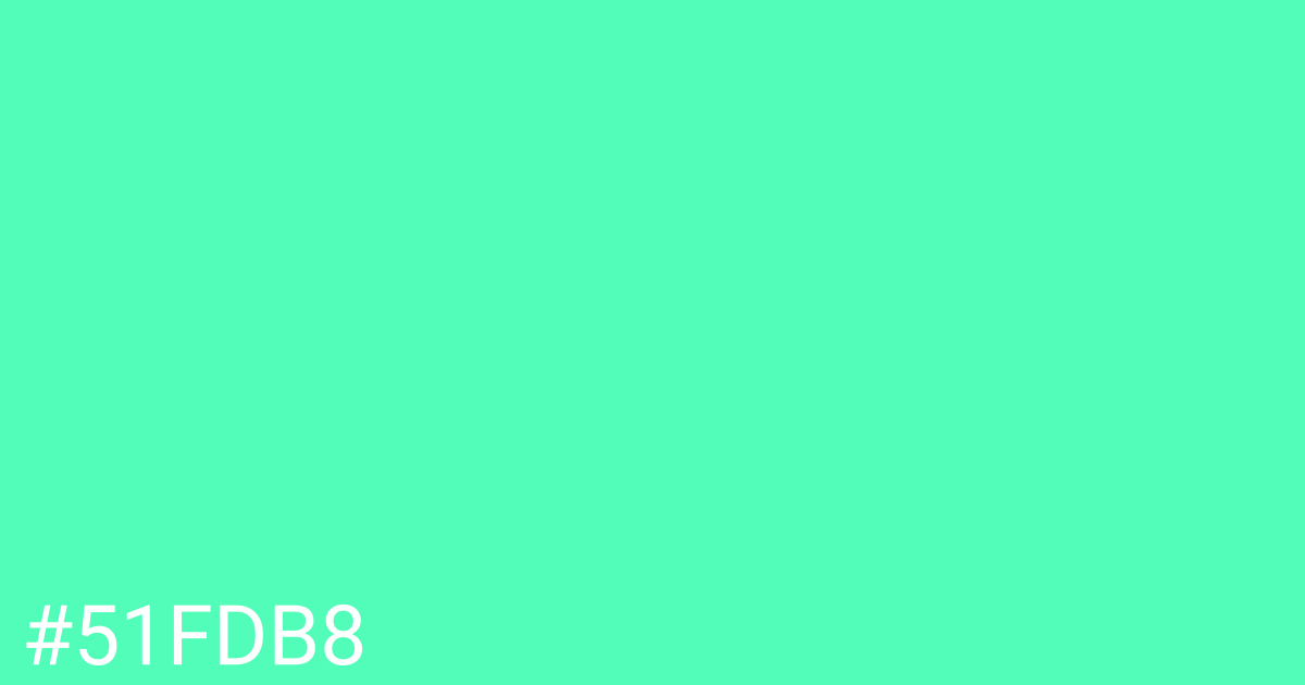 Hex color #51fdb8 graphic