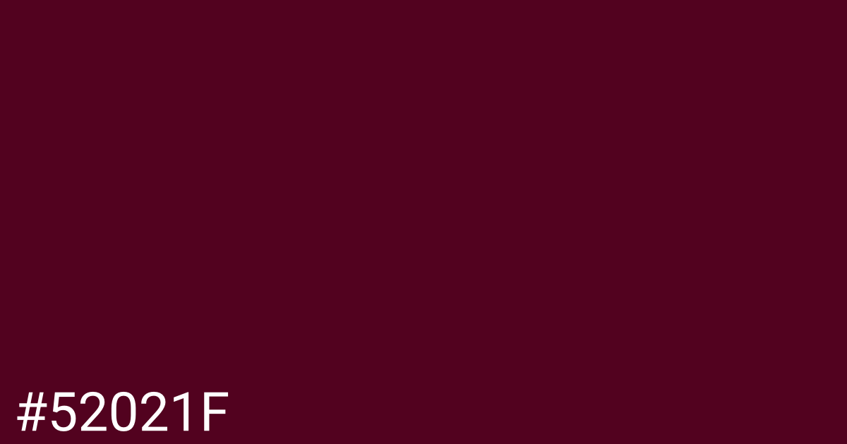 Hex color #52021f graphic