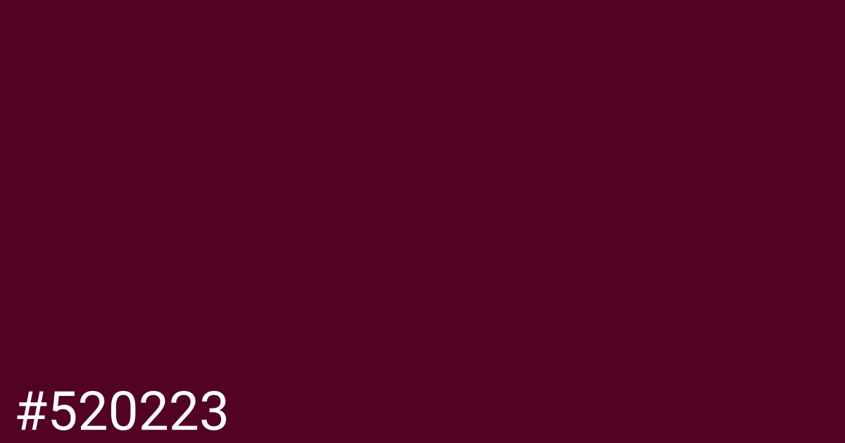Hex color #520223 graphic