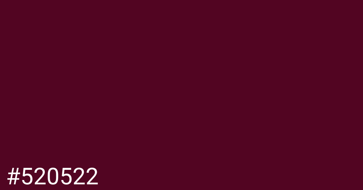 Hex color #520522 graphic