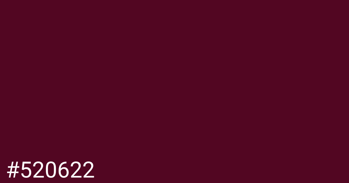 Hex color #520622 graphic