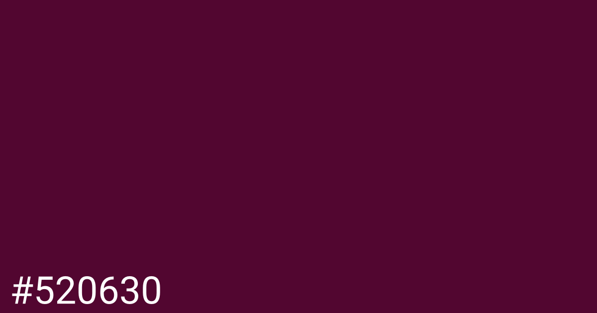 Hex color #520630 graphic