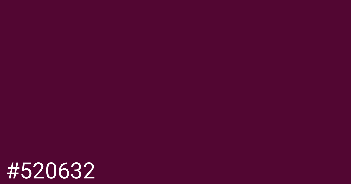 Hex color #520632 graphic