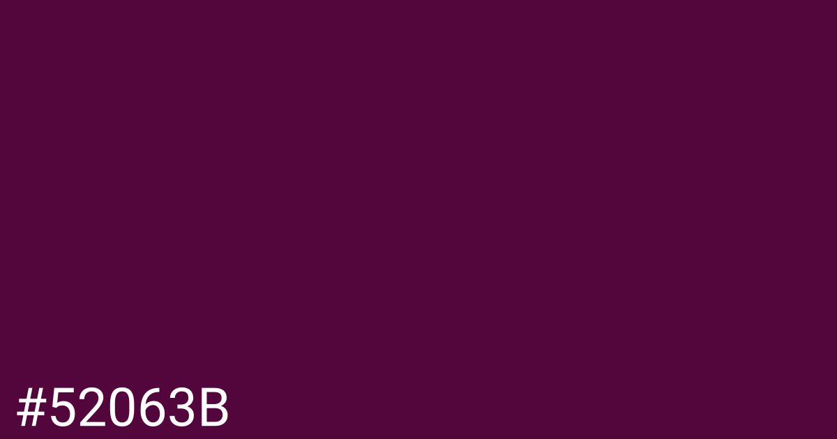 Hex color #52063b graphic