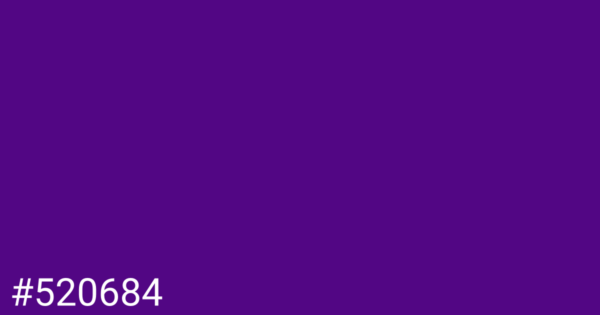 Hex color #520684 graphic